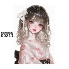 00211 ガール ペーパー/ステッカー 4枚 CREARTISTZ