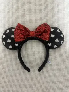 ミニーマウス耳カチューシャ ハート模様