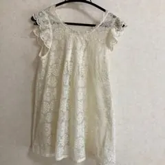 JILLSTUART レース チュニック ノースリーブ ホワイト Mのサムネイル
