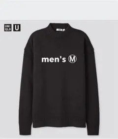UNIQLO U モックネック長袖セーター　ミドルゲージ　ウール100% 黒