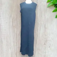 【ジャーナルスタンダード】 ニットワンピース ネイビー スリット入り 058