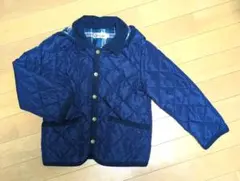 ケーピーボーイ　ネイビー フード付き 中綿コート　110