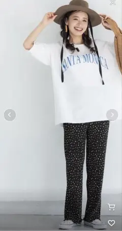 美品　coca ドットプリーツゆるレギンスパンツ ボトムス　レギンス