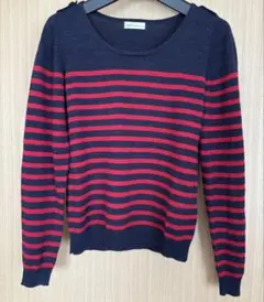 アースミュージックエコロジー　ストライプニット