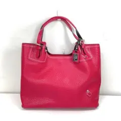 【TK】美品 PELLE BORSA ペレボルサ 本革 ハンドバッグ ピンク系