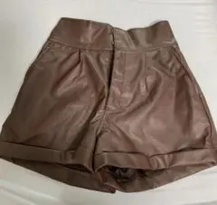GRL グレイル　ショートパンツ　ブラウン　合成皮革