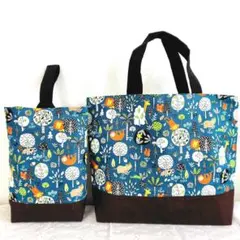 レッスンバッグ&上履き入れ　ハンドメイド　動物