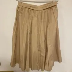 SLOBE iENA ベージュ フレアスカート ひざ丈