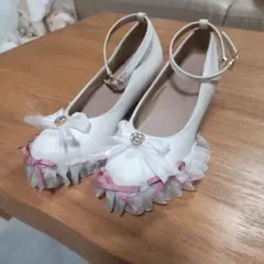 ホワイトフリフリロリータ ハイヒール