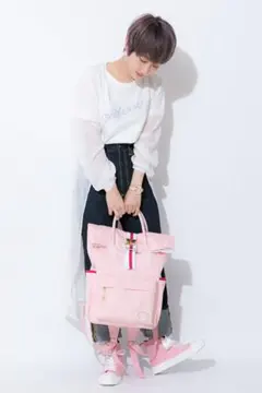 pinksavior しゅごキャラコラボ 長袖シャツ ネクタイ付き ホワイト 