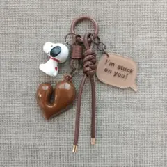 じゃらじゃらキーホルダー チャーム パラコード ミニチャーム ブラウン