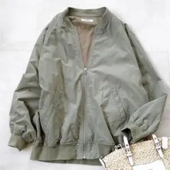 美品 レリューム 24SS ウォッシャブルナイロンタッサー MA-1 カーキ