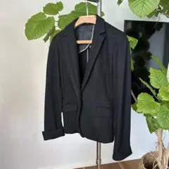 ★ナラカミーチェ★3点セット黒ウール暖かくて軽いスーツ(JK2着&スカート1着)のサムネイル