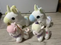 ユニコーンぬいぐるみ4体セット