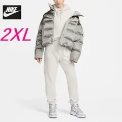 B新品 2XL ナイキ ボア　フリース スウェット セットアップ オフホワイト