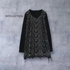 INTELLECTIION ワールド 透かしデザイン サイドシャーリング M