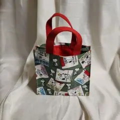 スヌーピー　７０周年記念　ミニトートバッグ