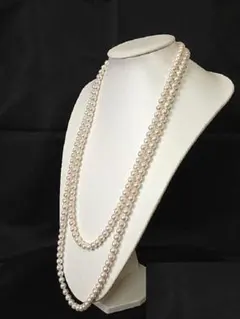 タイムセール人気NO1照り花珠級貝パールロングネックレス７mm / １５０cm