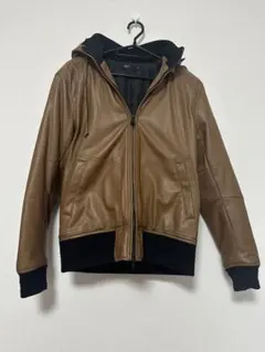AZUL アズール　by moussy レザー フード付きジャケットMサイズ