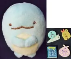 5点 すみっコぐらし とかげ てのりぬいぐるみ+フェルト マスコット