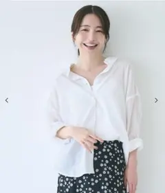 【新品】coca ガーゼシャツ　ホワイト　S