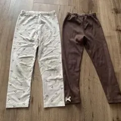 プティマイン　レギンス　２枚セット　110 使用感あり　チェリー　リボン　ズボン