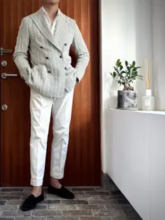未使用　tagliatore リネン混ジャケット　春夏　アイボリーベージュ 未使用 tagliatore リネン混ジャケット 春夏 アイボリーベージュ