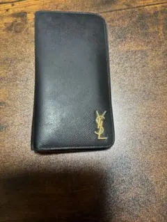 SAINT LAURENT ブラック レザー iPhone11用ケース