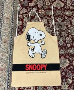 昭和レトロ　SNOOPY スヌーピー エプロン ヴィンテージ 帆布 キャンバス