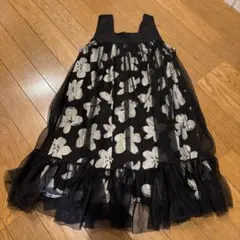 キッズ ノースリーブ ワンピース 花柄 チュールのサムネイル