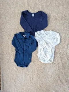 プチバトー　肌着　12m/74cm 　3枚セット