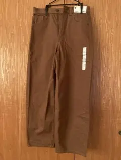 GU コクーンシルエットジーンズ ブラウン　無地