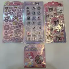 ♦︎正規品♦︎うるちゅる おはじき ぷっくりシール マイメロ クロミ 4枚セット