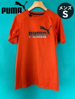 PUMA プーマ 半袖Tシャツ オレンジ 古着 メンズS相当