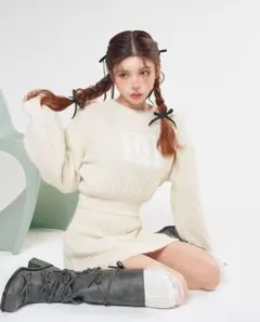 Darich キルティングロゴニットセットアップ