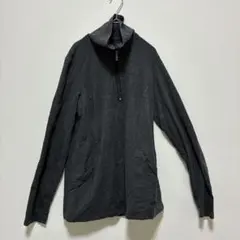 ROOTS ジップネック ダークグレー ジャンパー M グレー チャック シャツ