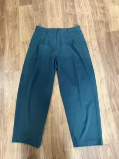 ZARA ダークグリーン スラックスワイドパンツのサムネイル