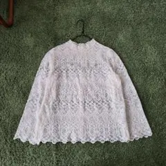 スローブイエナ　チュール刺繍ブラウス