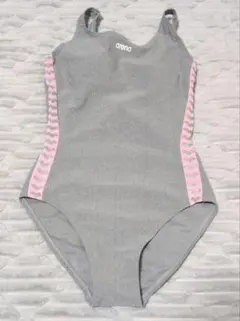 な*ぎ様 arena スポーツ用ワンピース水着 M グレー/ピンク