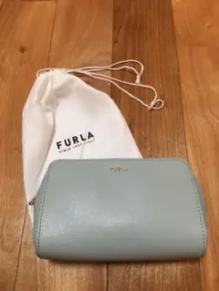 FURLA フルラ　ポーチ　新品　水色　グリーン