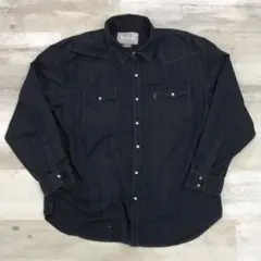 古着 00年代 Levi's リーバイス ウエスタンシャツ ブラック XXL