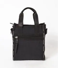 【BAYFLOW】ロゴパイピングスクエアショルダーバッグブラック