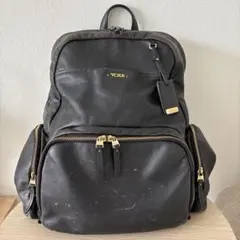 セール 希少レア TUMI VOYAGEUR レザー バックパック ブラックのサムネイル