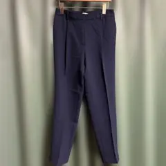 ★激安　美品　PLST プラステ テーパードパンツ ネイビーポリエステル L★