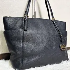 極美品✨ マイケルコース トート　ジェットセット　オールレザー A4可　チャーム