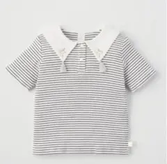 cottoli コトリ　ベビーTシャツ　襟タッセル　木馬　90