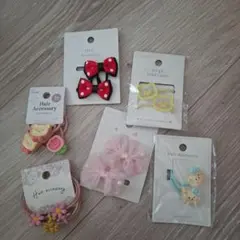 【新品未使用】髪ゴム セット 6セット クマ お花 リボン ミニーちゃん