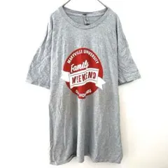 GILDAN ギルダン カレッジロゴプリント Tシャツ グレー XL 半袖のサムネイル
