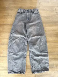GU　バレルレックジーンズ ブラウンS