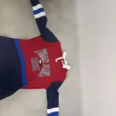 TOMMY JEANS ラガーシャツ 長袖 レッド ネイビー L